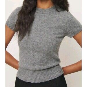 Reformation X Kacey Musgrave Short Sleeve Wool Sweater Size S No Regrets Baby